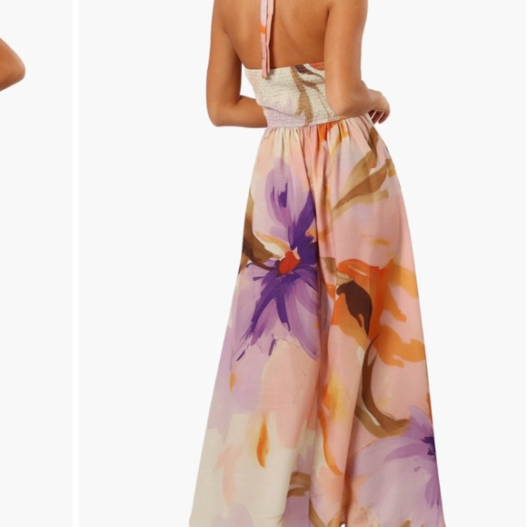 Marie Floral Halter Maxi Dress Petal & Pup - Picture 2 of 4
